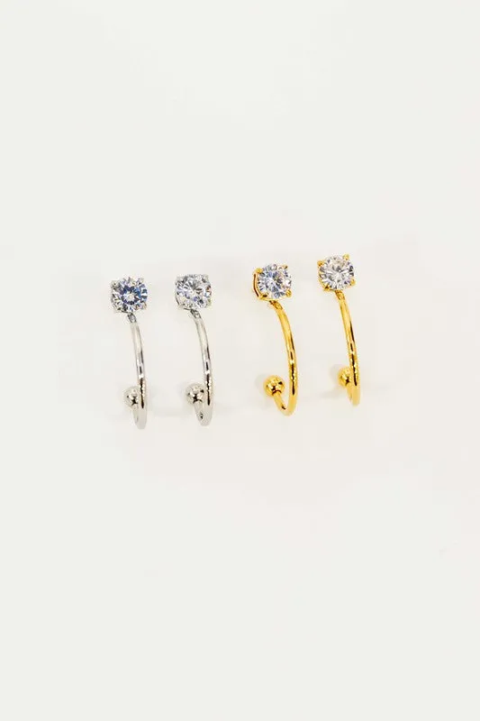 Classic Stone Stud Earrings