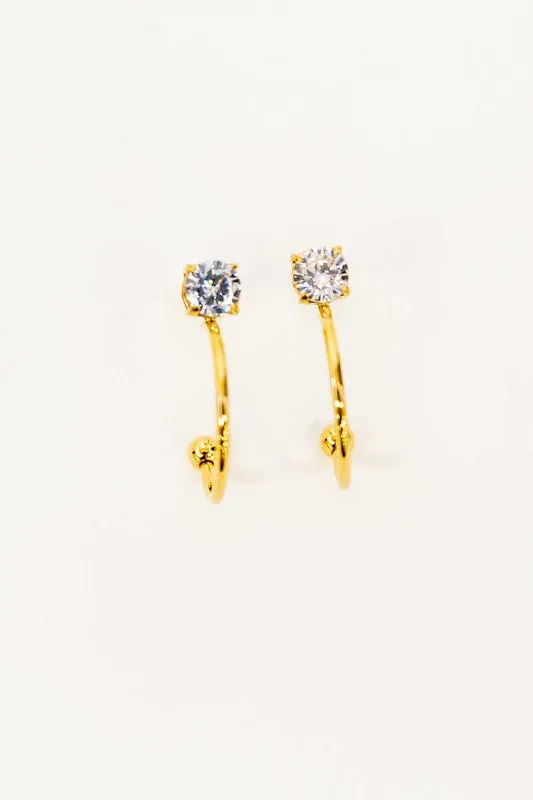 Classic Stone Stud Earrings