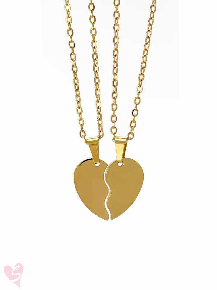Custom Soulmate© Half Heart Initials Necklace