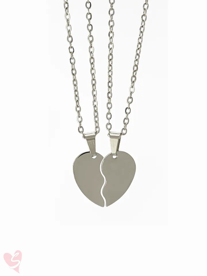 Custom Soulmate© Half Heart Initials Necklace