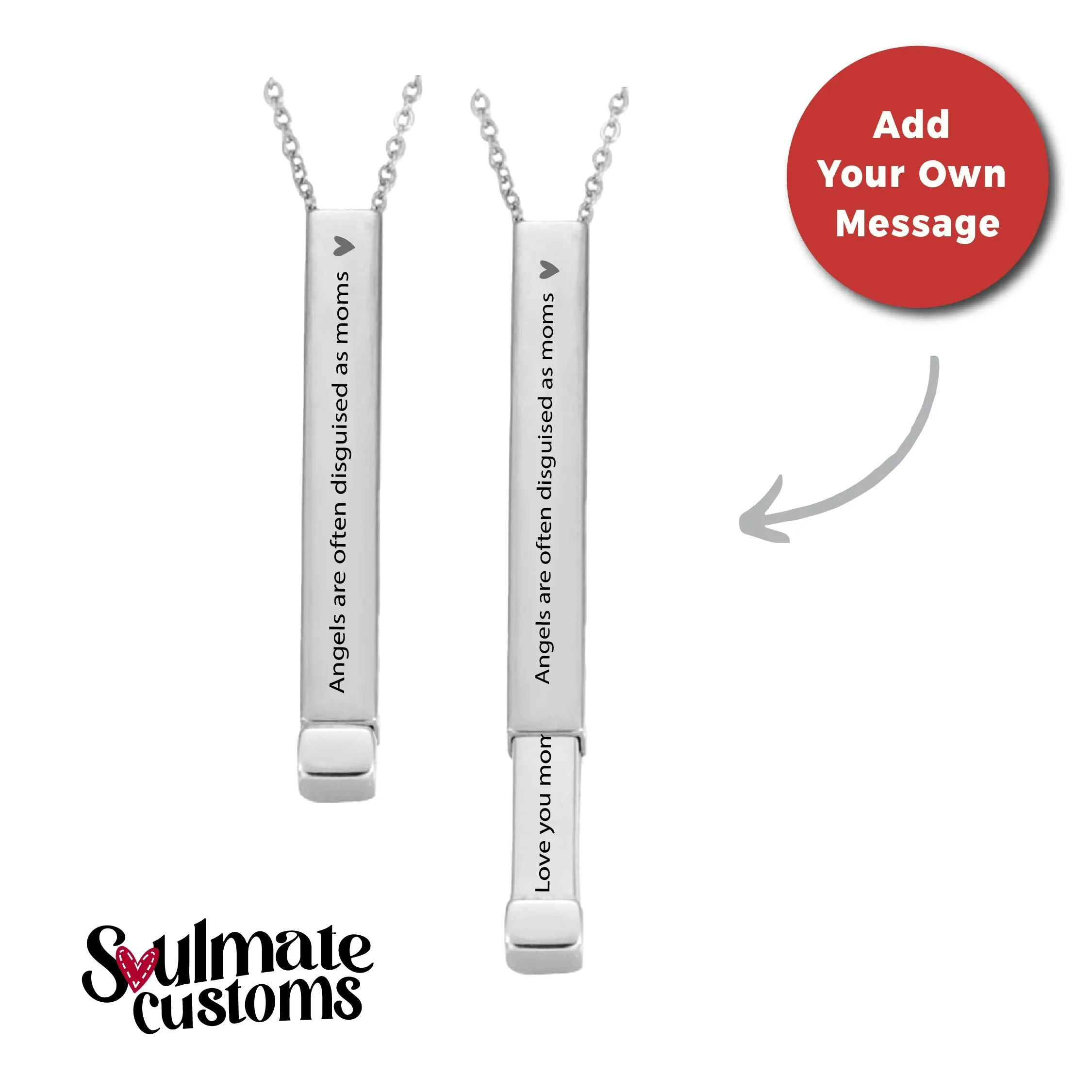 Custom Soulmate© Secret Message Necklace
