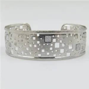 Cut out decorative squares design bangle