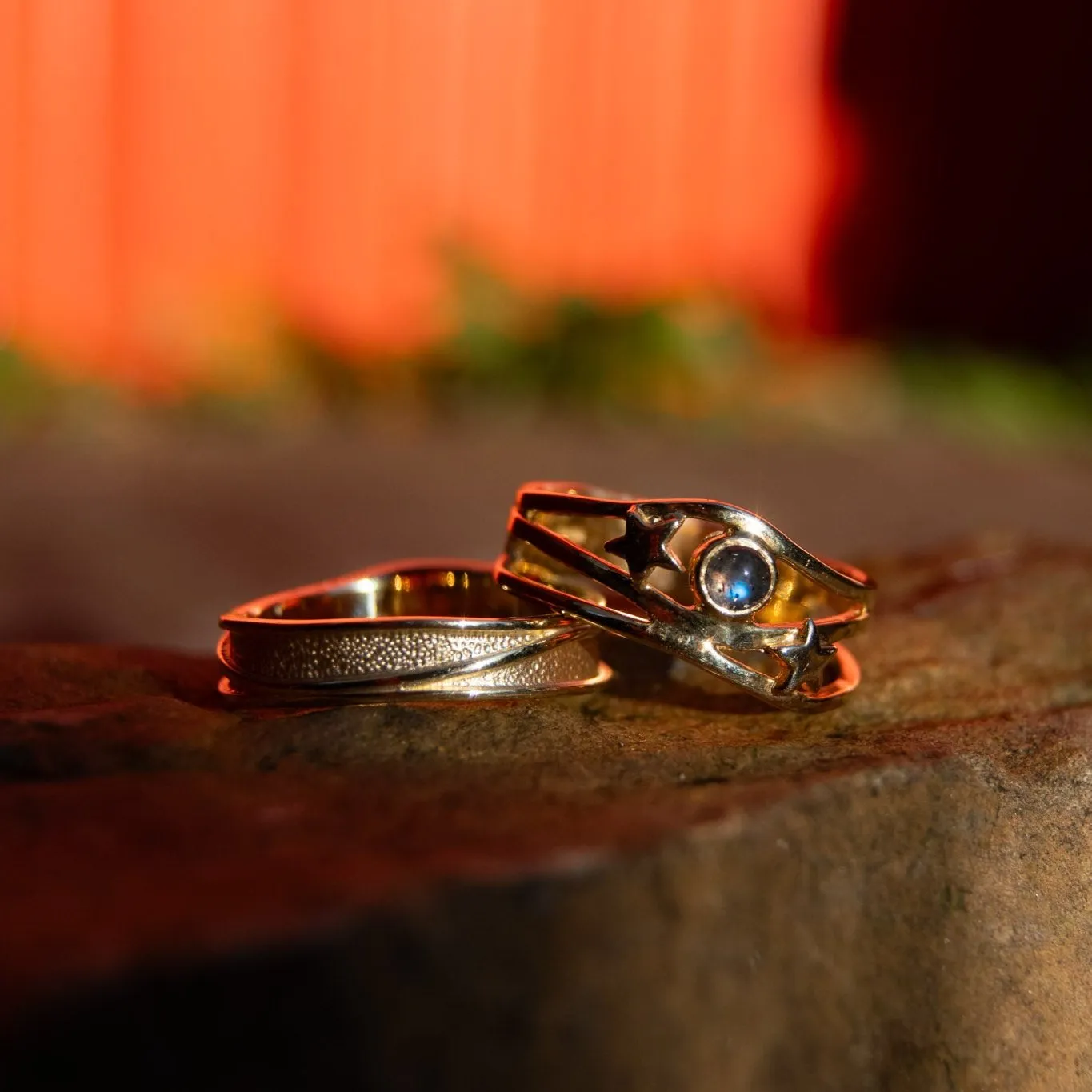 Dark Skies Gold Ring