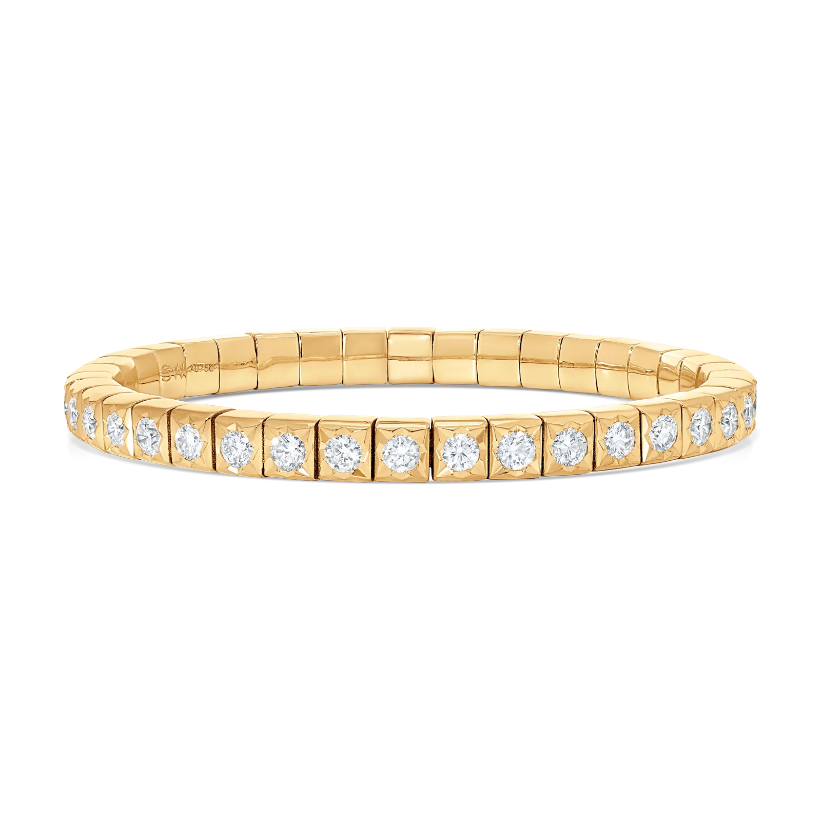 Dujour Gold and Diamond Stretch Bracelet