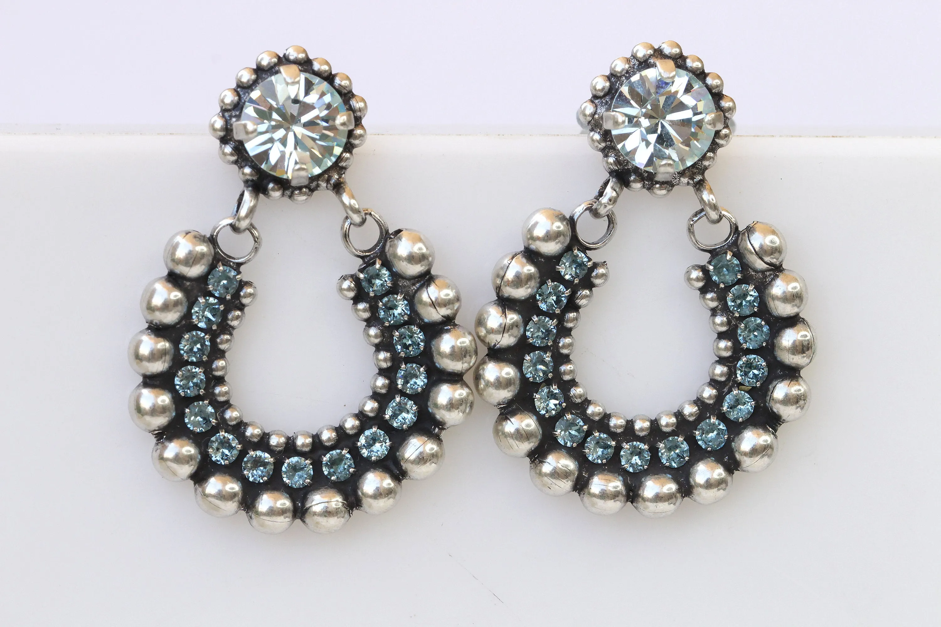 Dusty Blue SILVER EARRINGS
