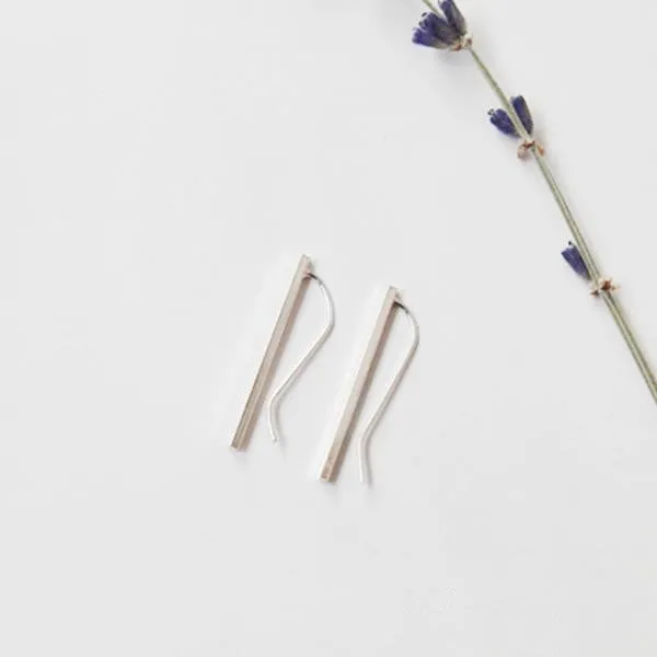 Ear Hook Simple Geometric Square Pillar Earrings