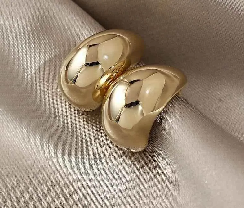 Earrings Charm Jewelry Simple Shape Golden Accessory XYS102