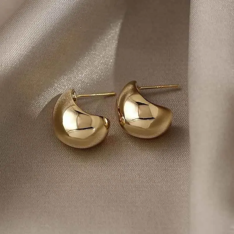 Earrings Charm Jewelry Simple Shape Golden Accessory XYS102
