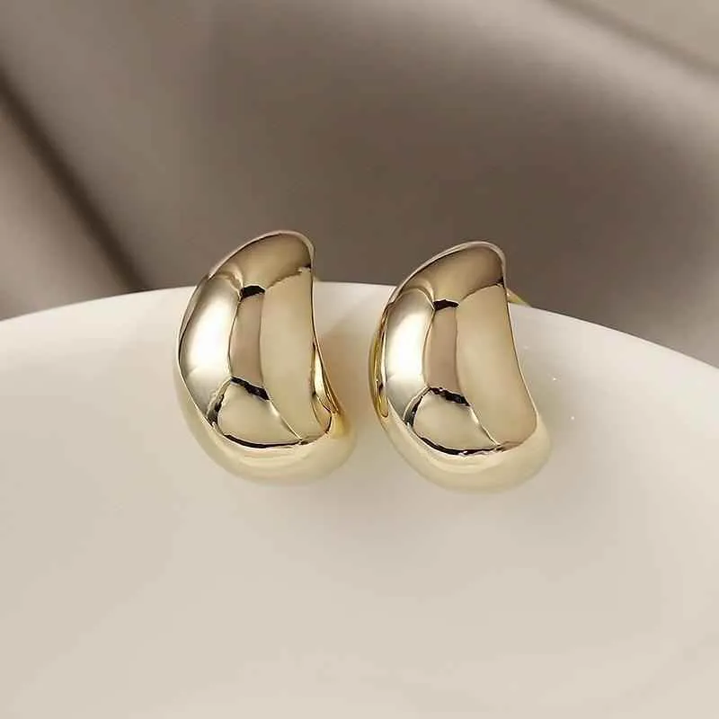 Earrings Charm Jewelry Simple Shape Golden Accessory XYS102