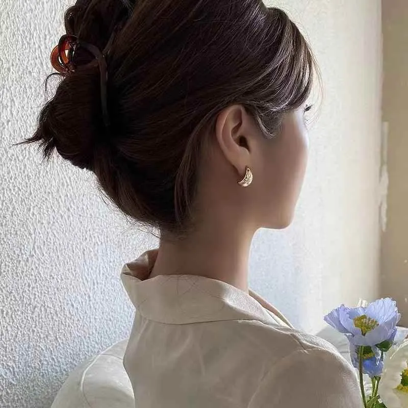 Earrings Charm Jewelry Simple Shape Golden Accessory XYS102