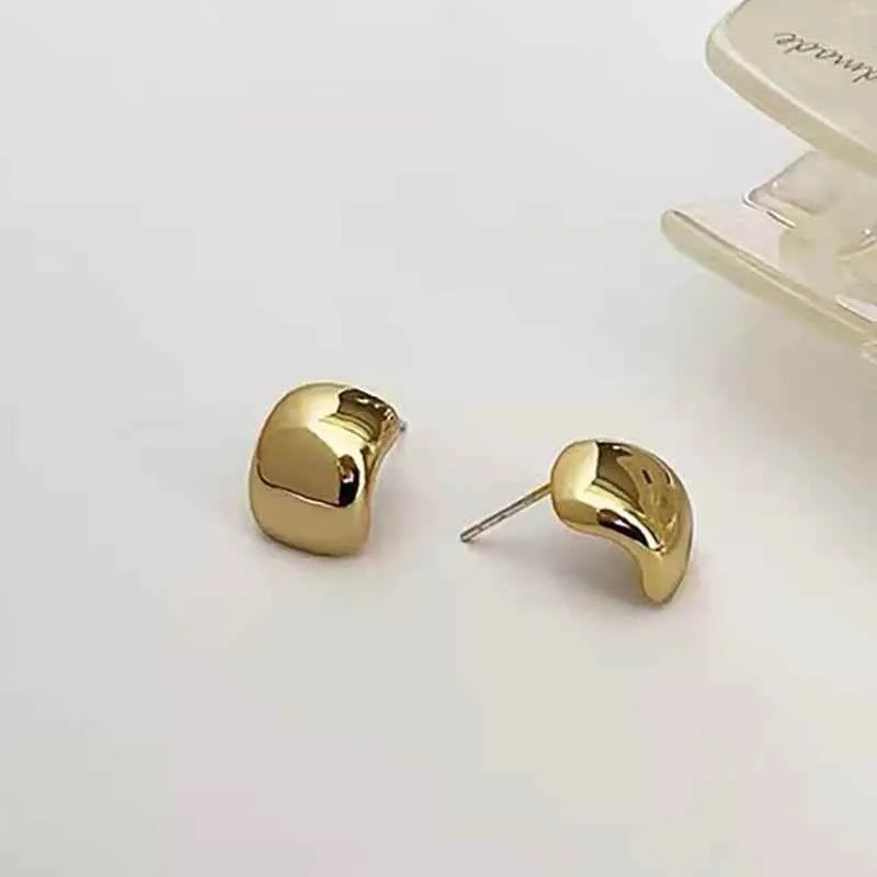 Earrings Charm Jewelry Simple Shape Golden Accessory XYS102