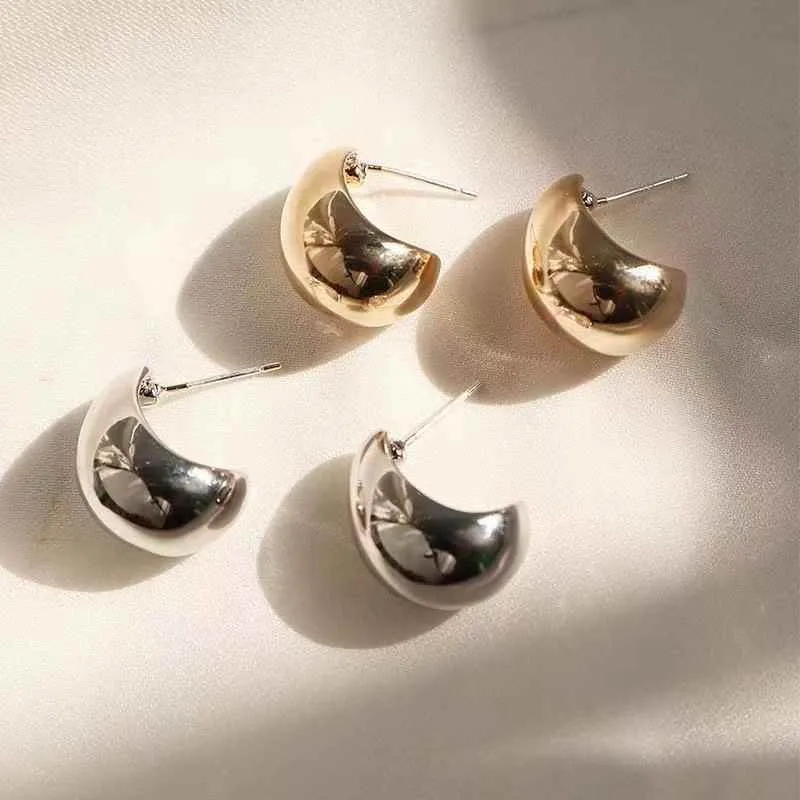 Earrings Charm Jewelry Simple Shape Golden Accessory XYS102