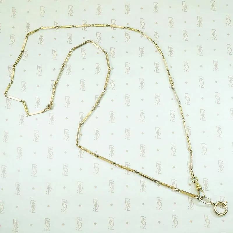 Edwardian Engraved Fancy Flat Married Chain by Ancient Influences