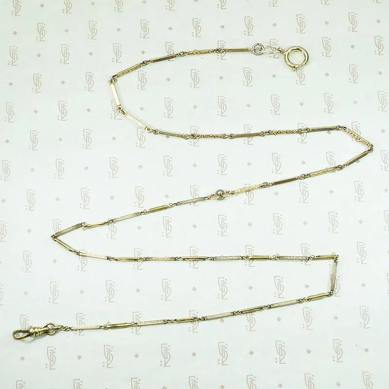 Edwardian Engraved Fancy Flat Married Chain by Ancient Influences