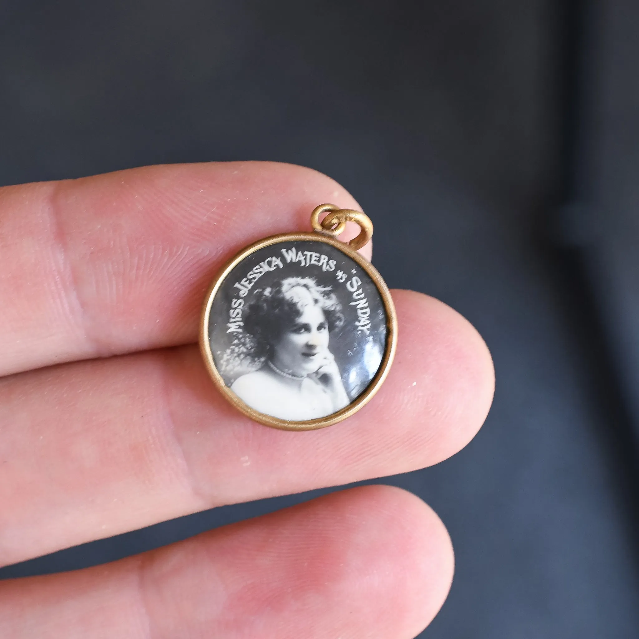 Edwardian "Miss Jessica Waters" Photo Locket