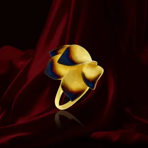 Ember Orchid Petal Ring