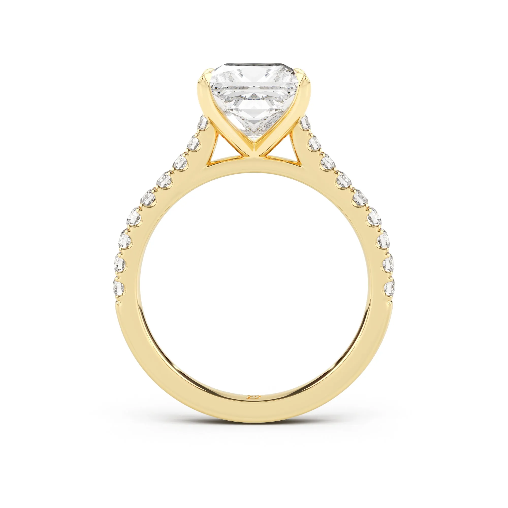 Embrace Engagement Ring with Diamond Band