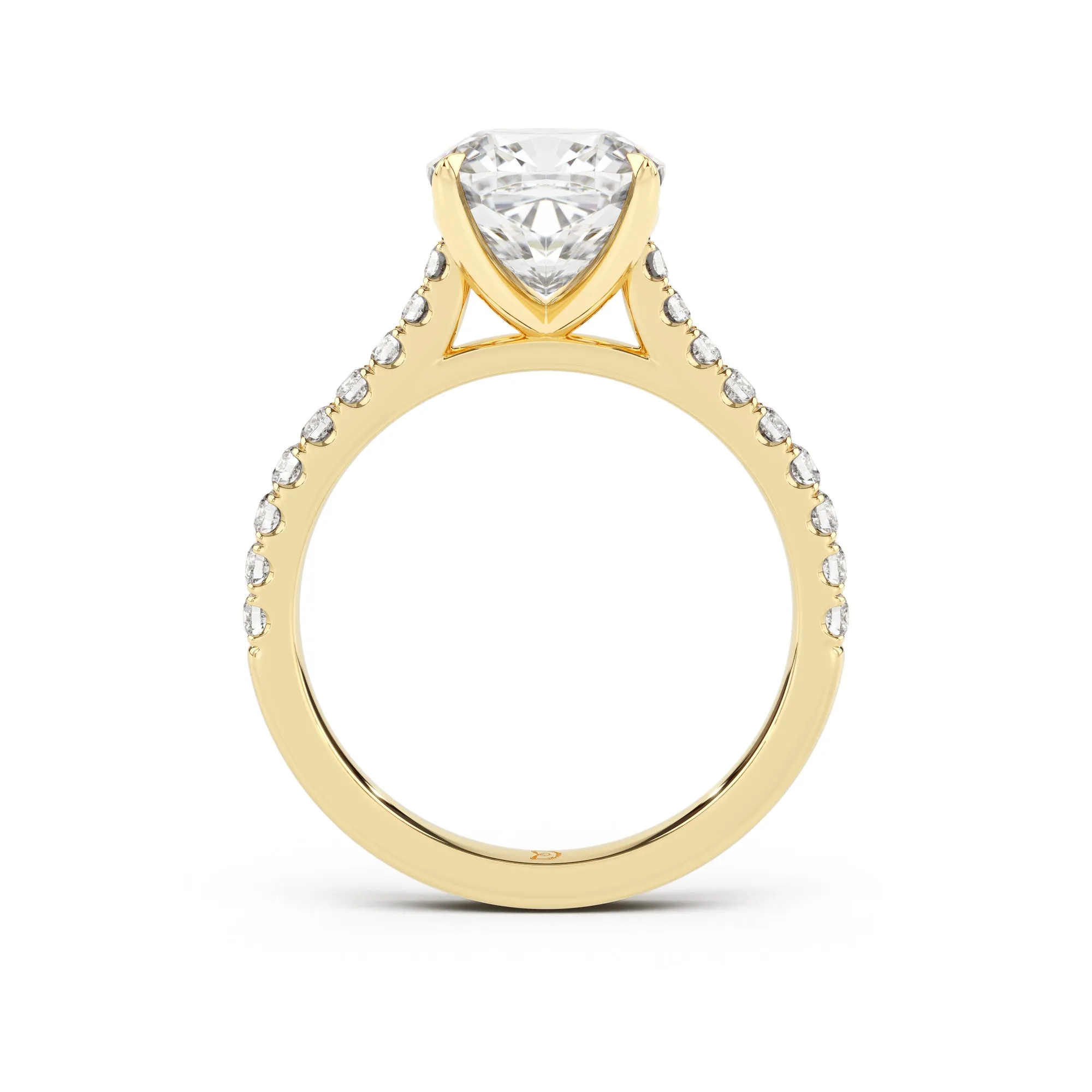 Embrace Engagement Ring with Diamond Band
