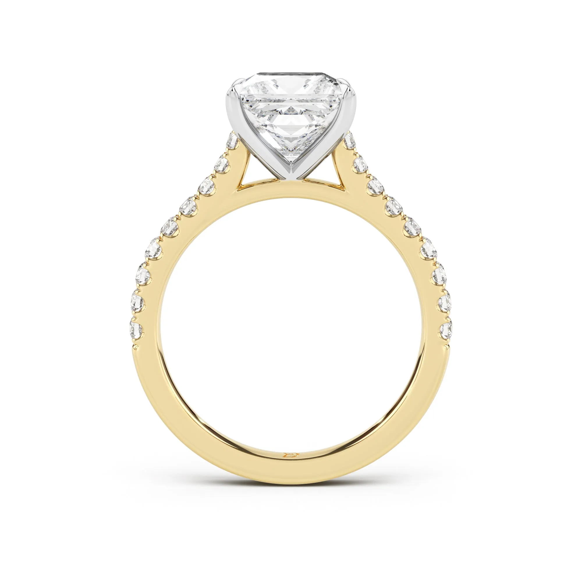 Embrace Engagement Ring with Diamond Band