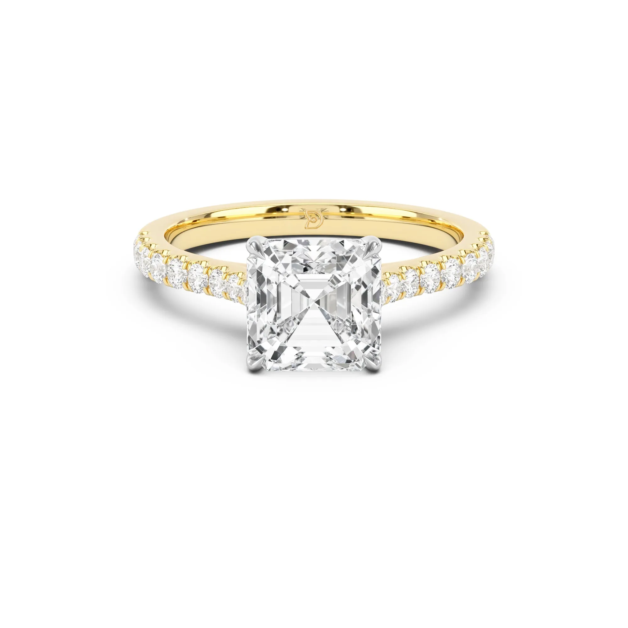 Embrace Engagement Ring with Diamond Band