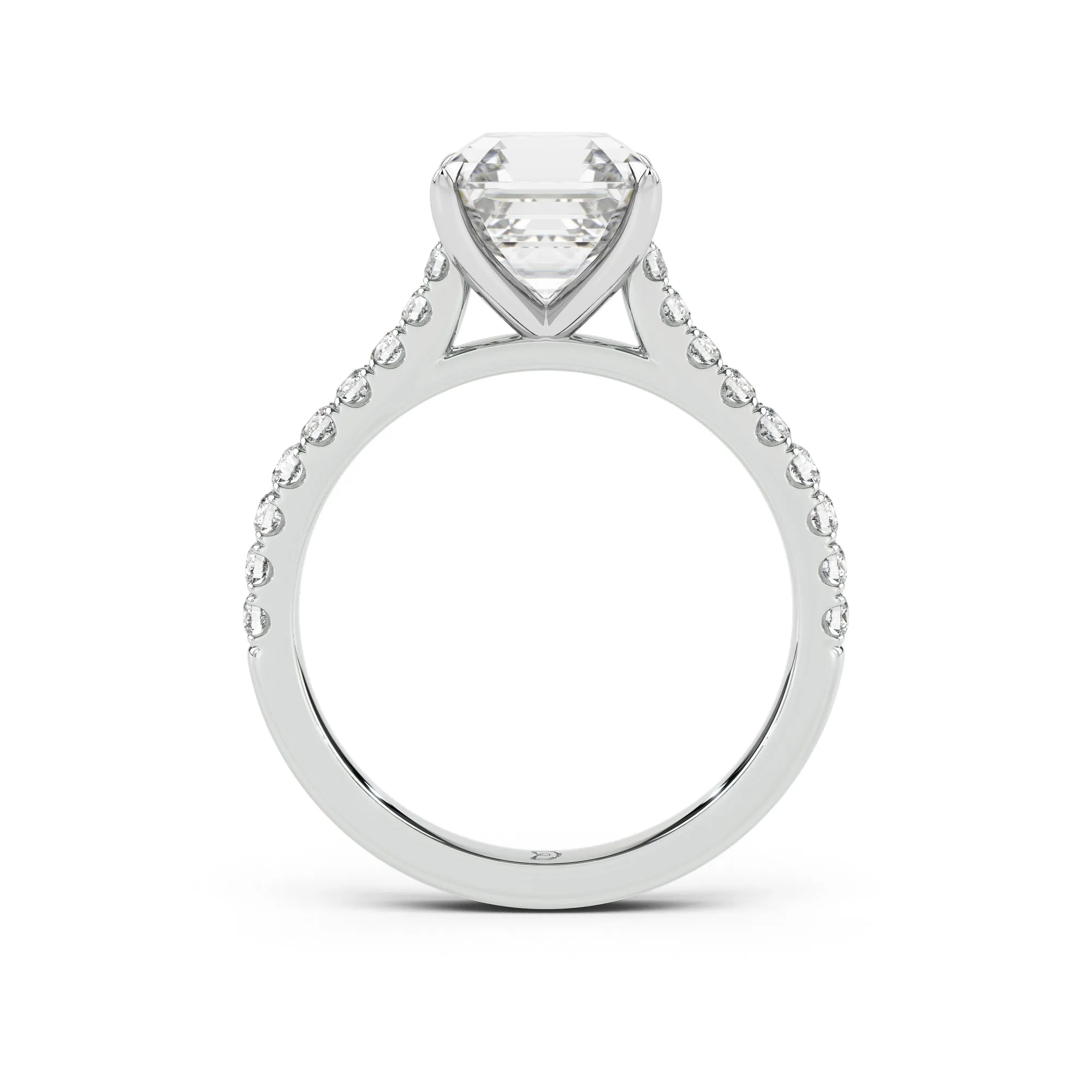 Embrace Engagement Ring with Diamond Band