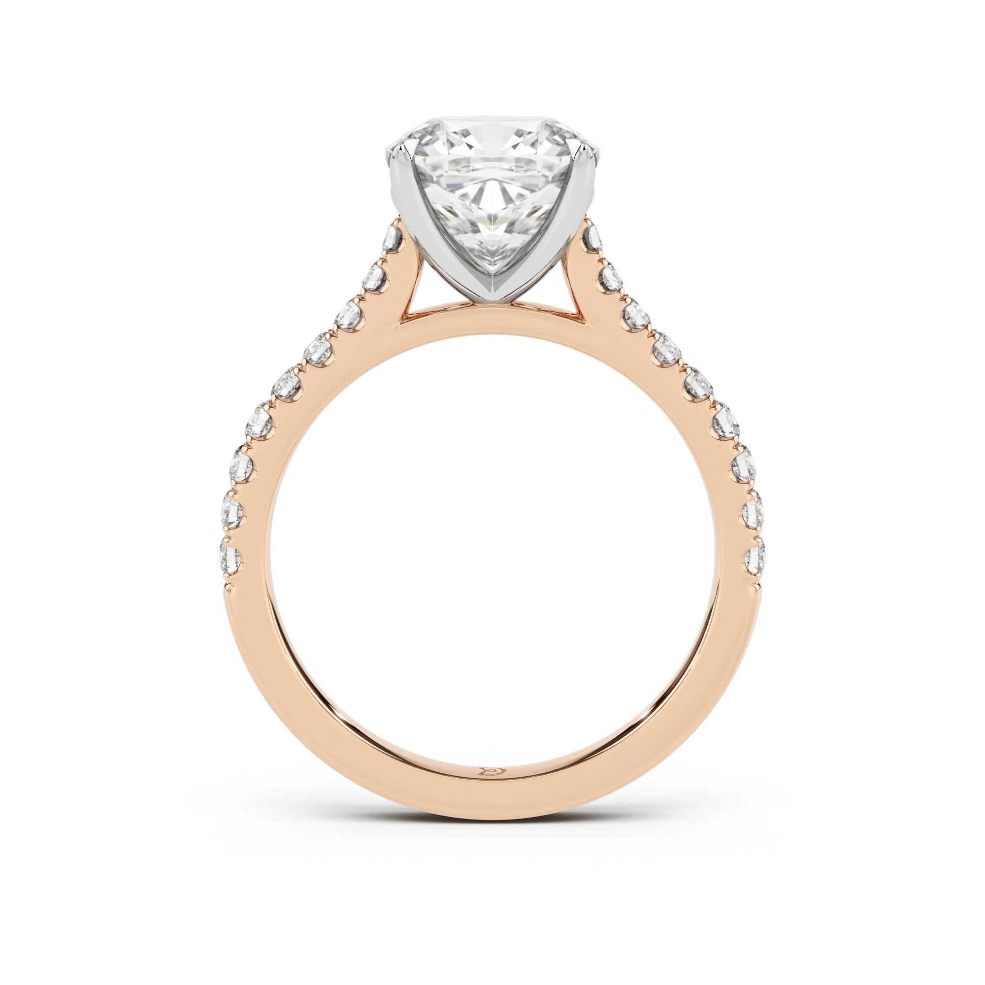 Embrace Engagement Ring with Diamond Band