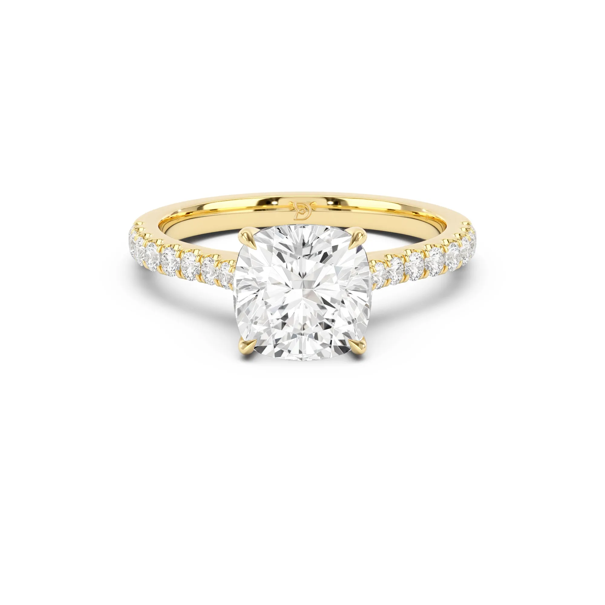 Embrace Engagement Ring with Diamond Band