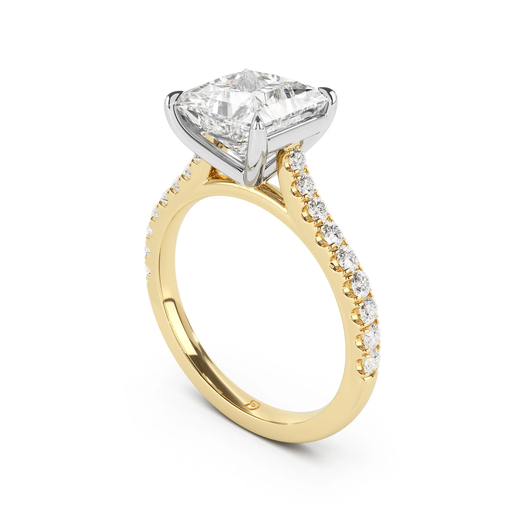 Embrace Engagement Ring with Diamond Band