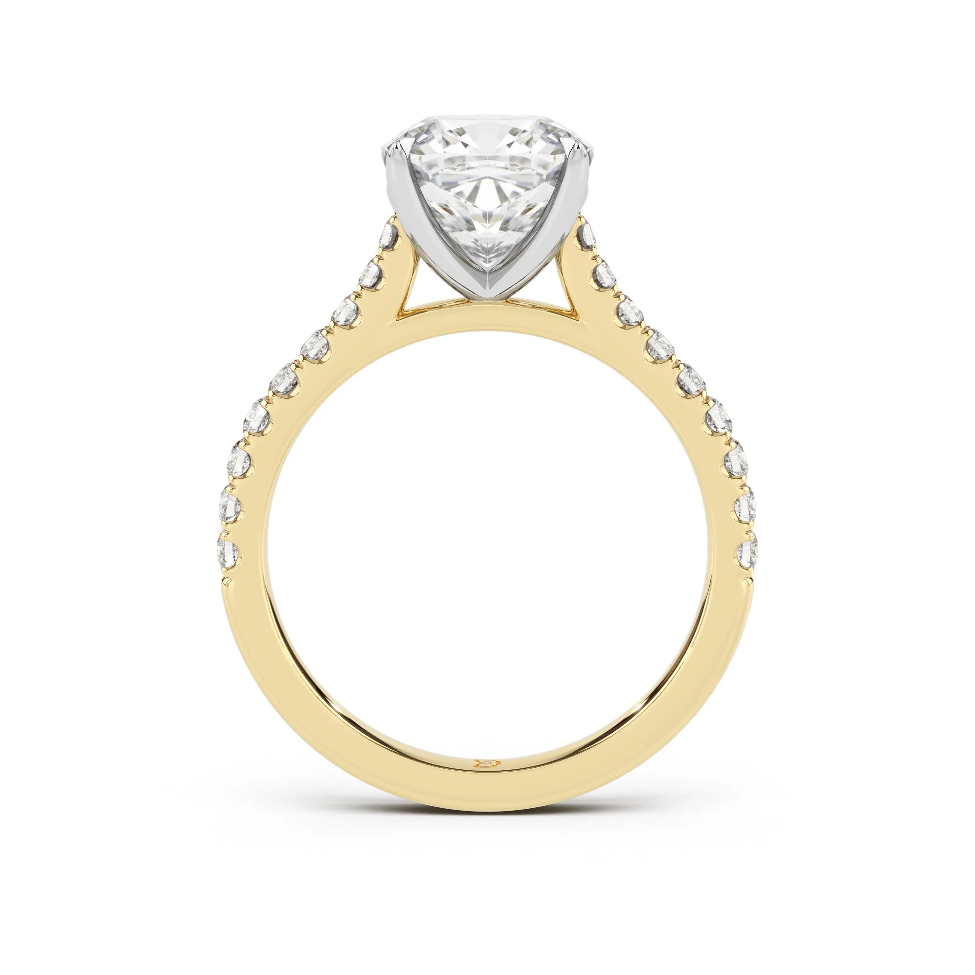 Embrace Engagement Ring with Diamond Band