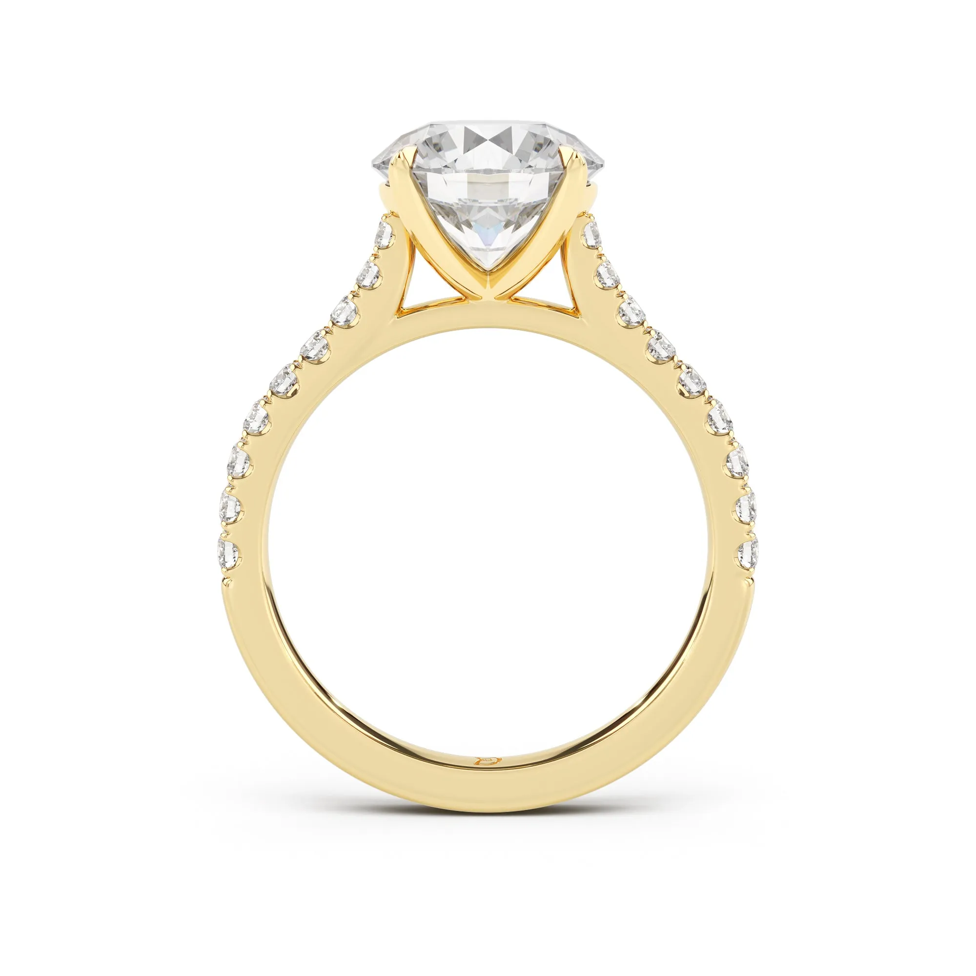 Embrace Engagement Ring with Diamond Band