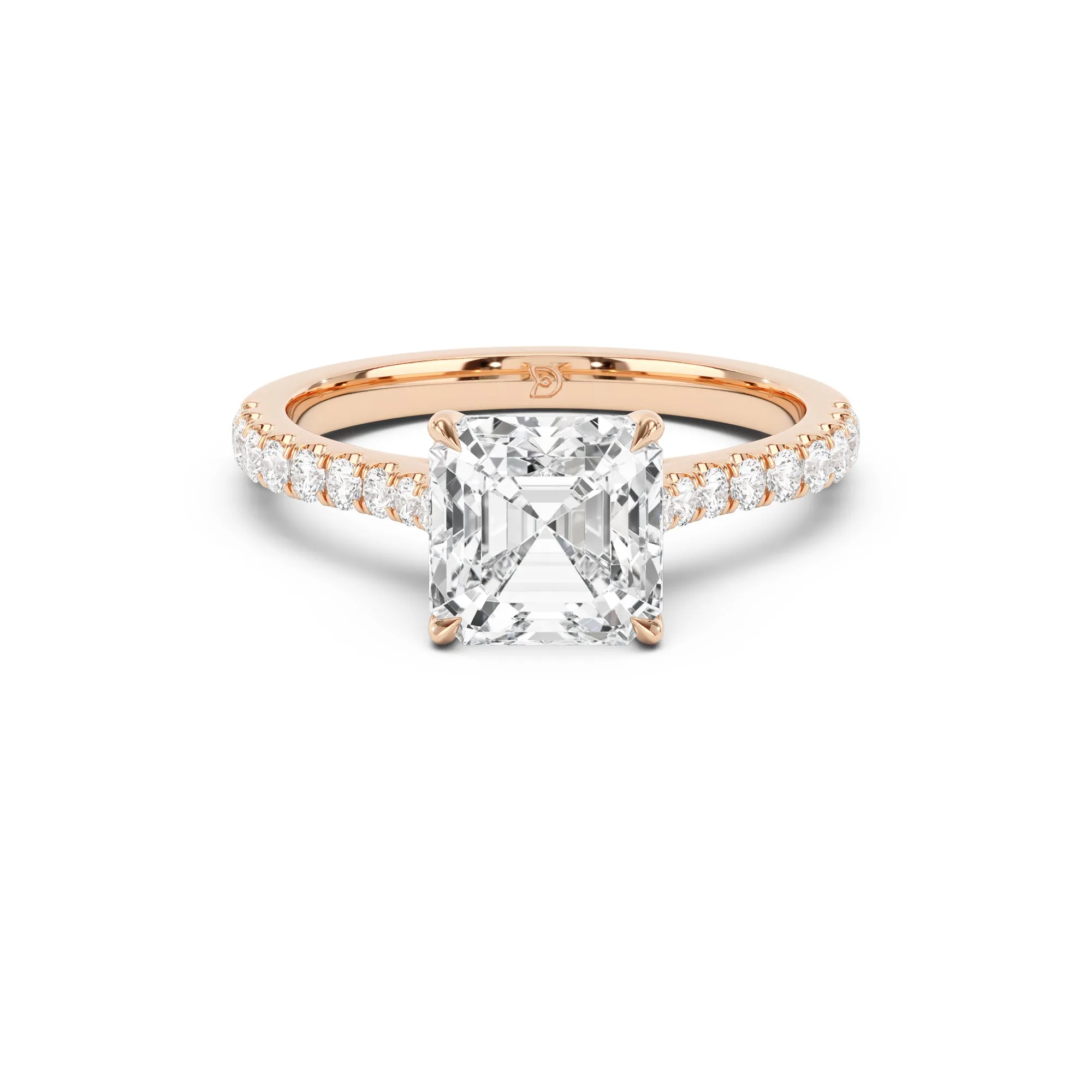 Embrace Engagement Ring with Diamond Band