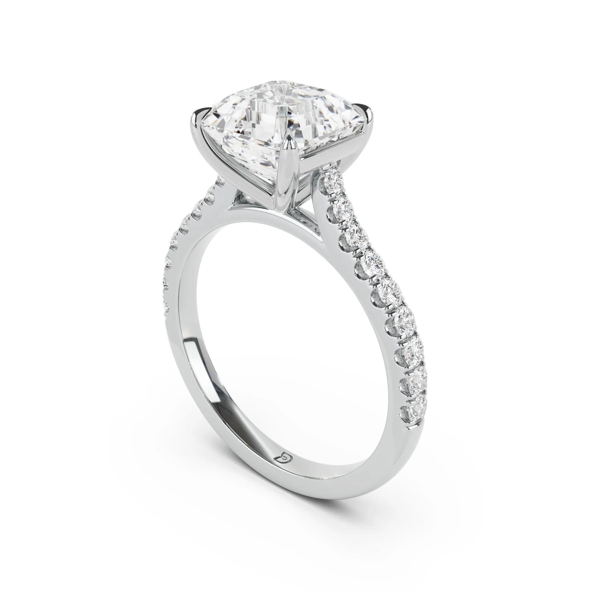 Embrace Engagement Ring with Diamond Band