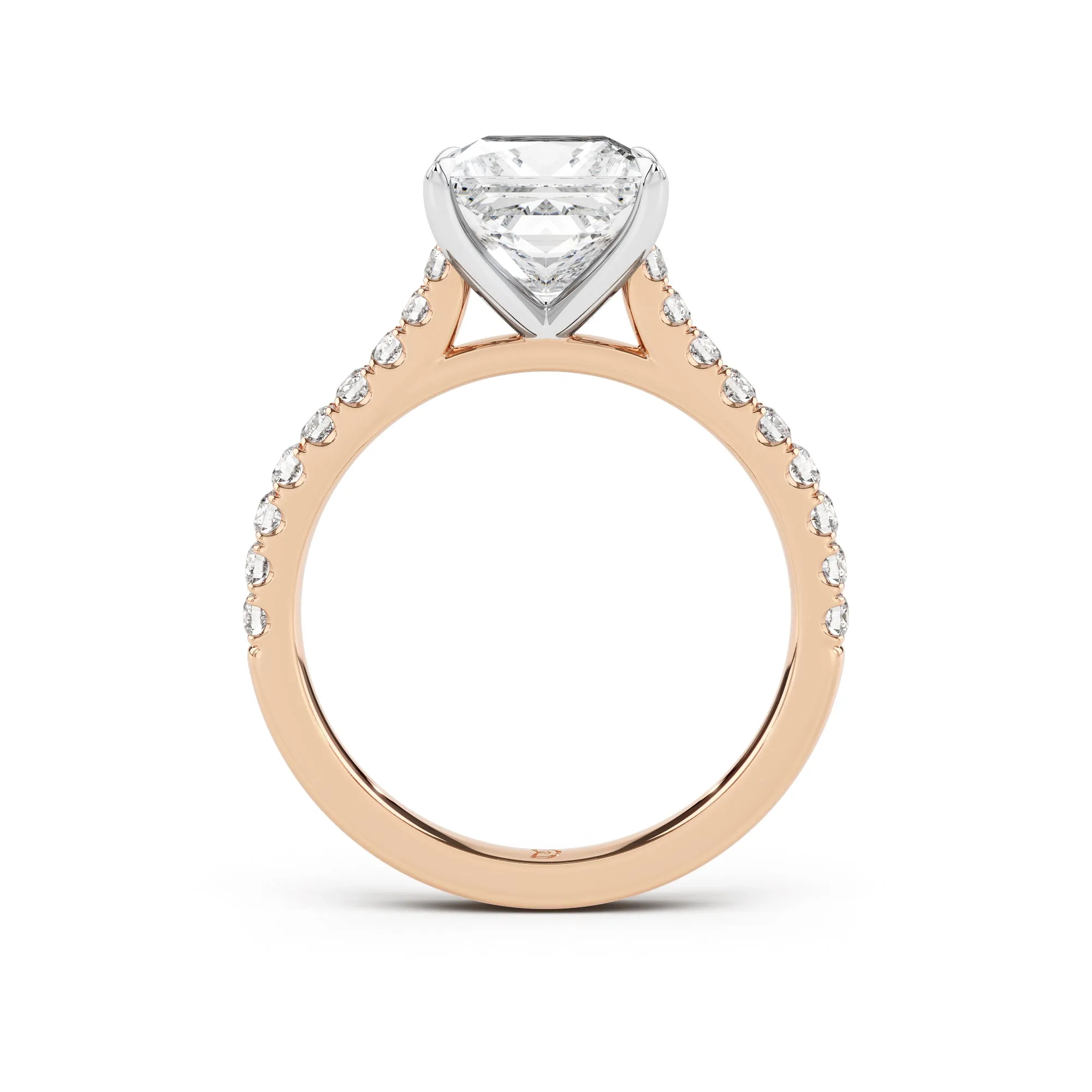 Embrace Engagement Ring with Diamond Band