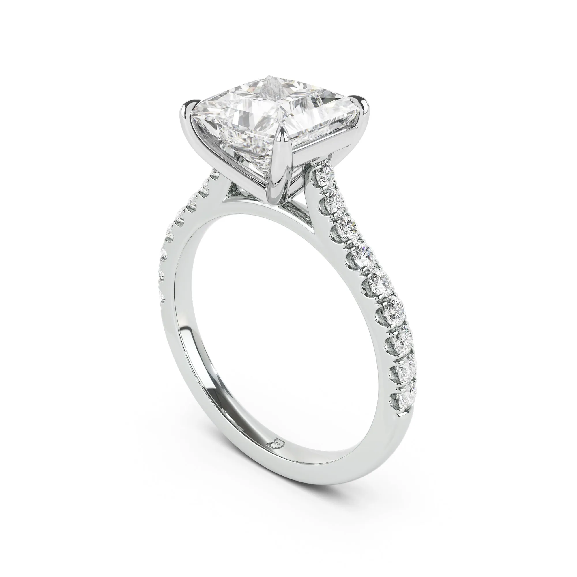 Embrace Engagement Ring with Diamond Band