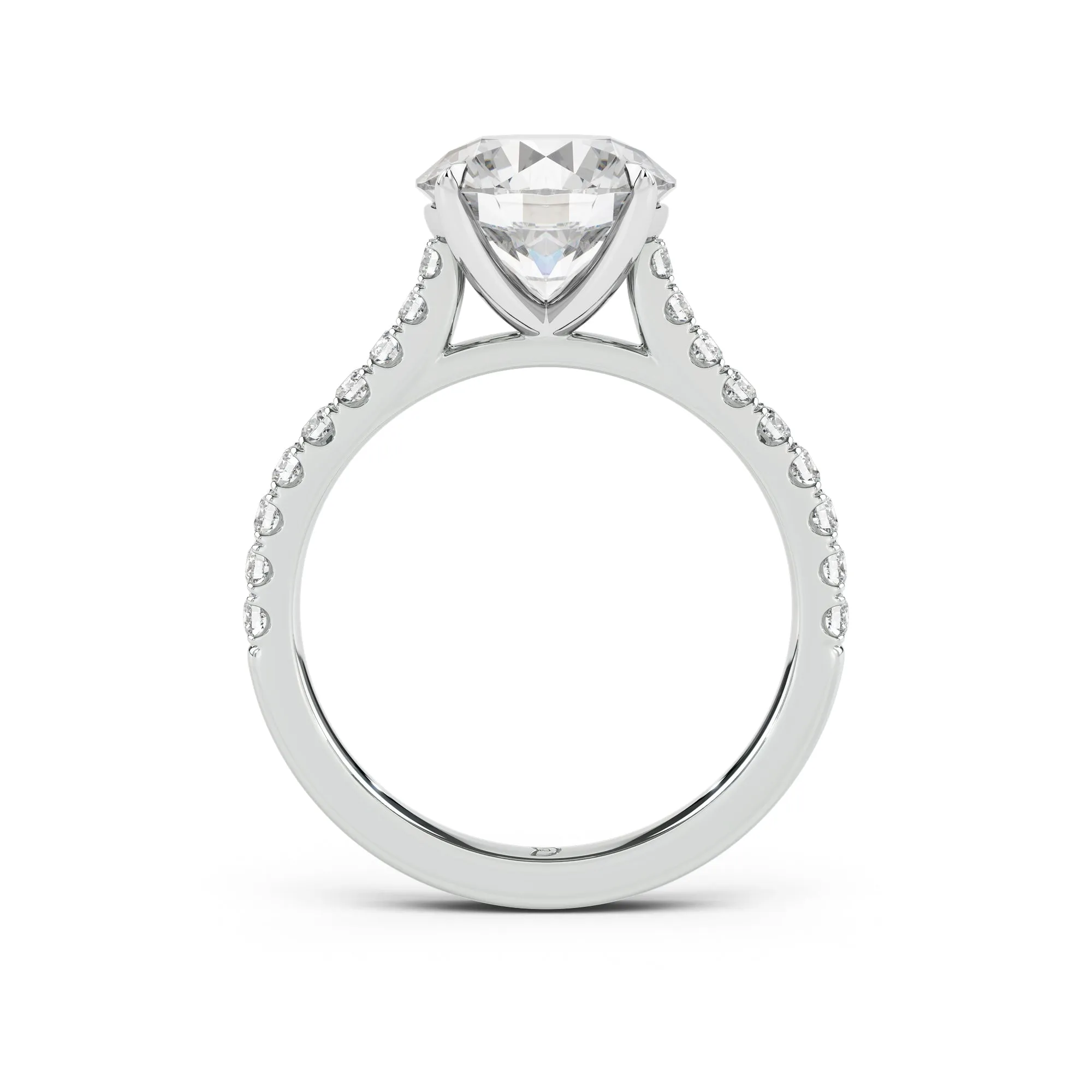 Embrace Engagement Ring with Diamond Band