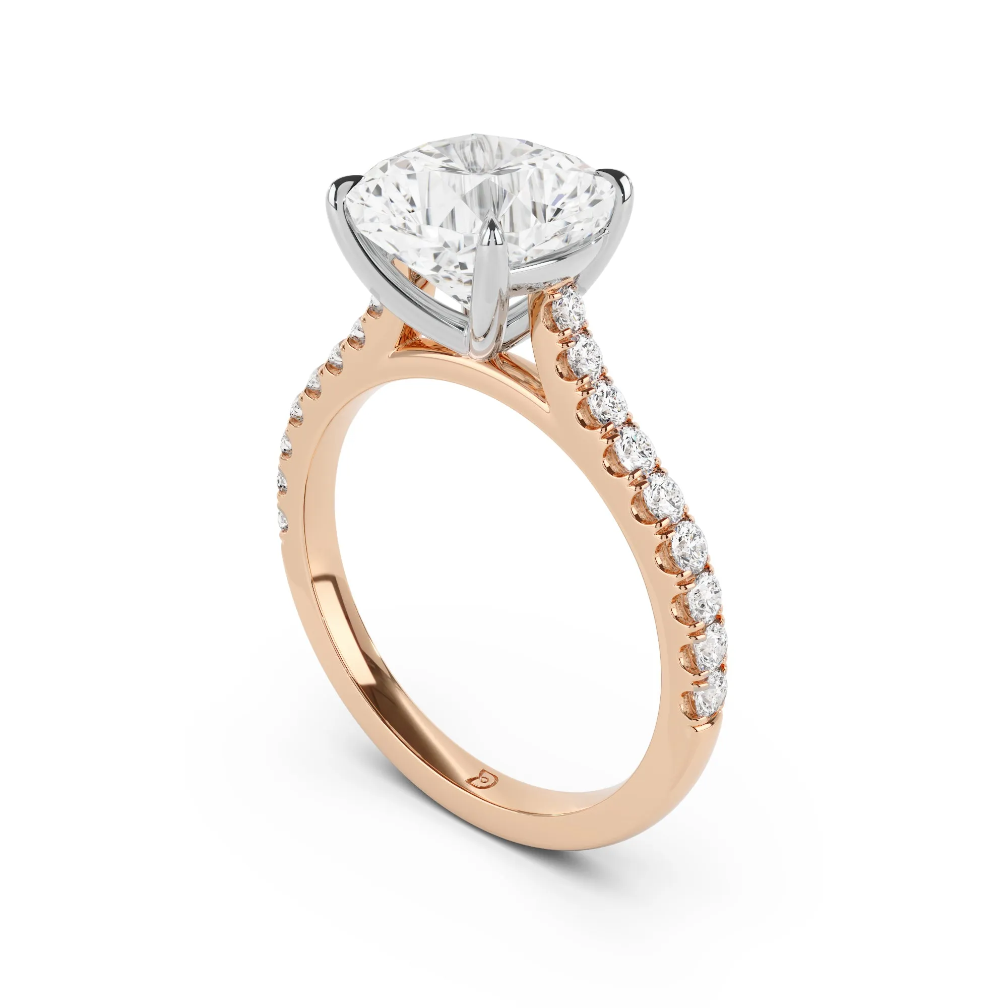 Embrace Engagement Ring with Diamond Band