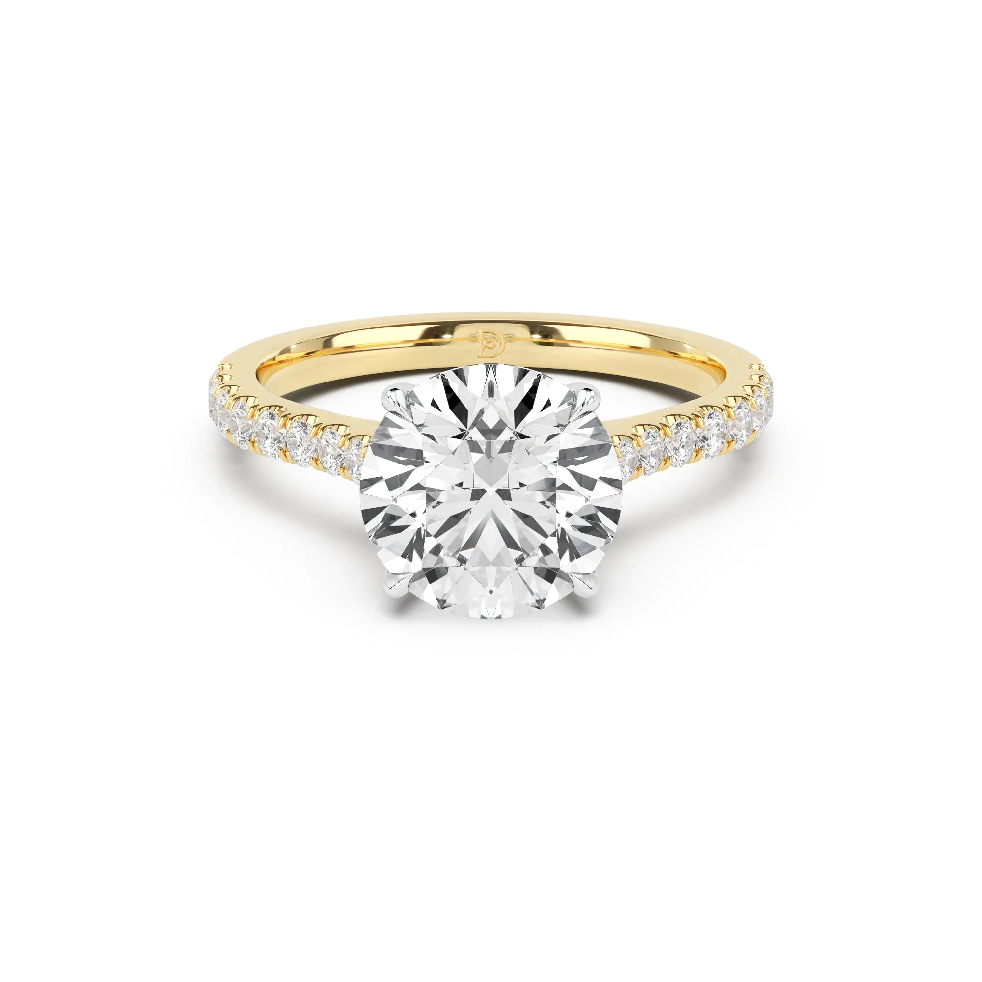 Embrace Engagement Ring with Diamond Band