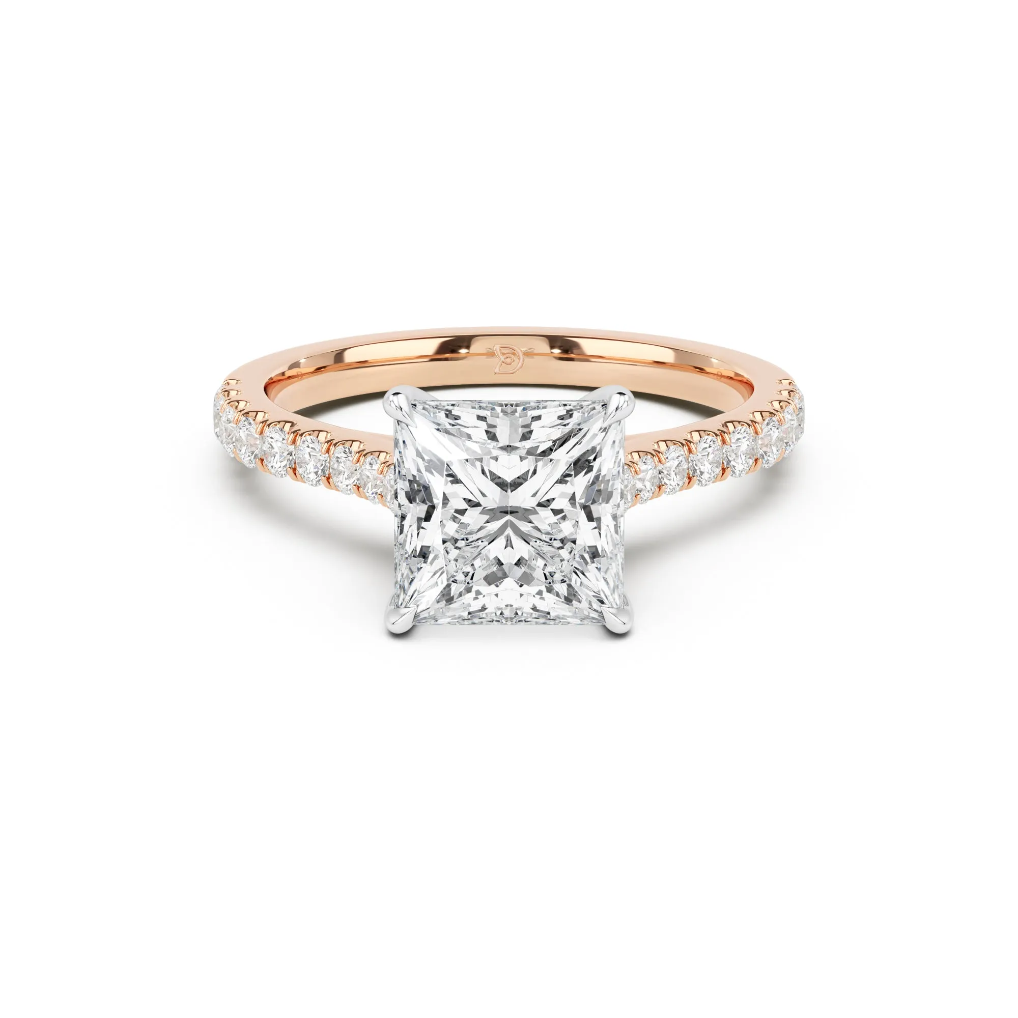 Embrace Engagement Ring with Diamond Band