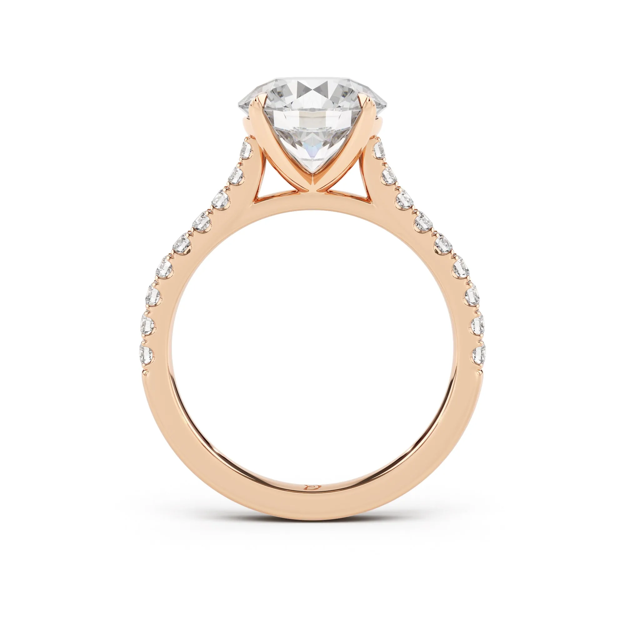 Embrace Engagement Ring with Diamond Band