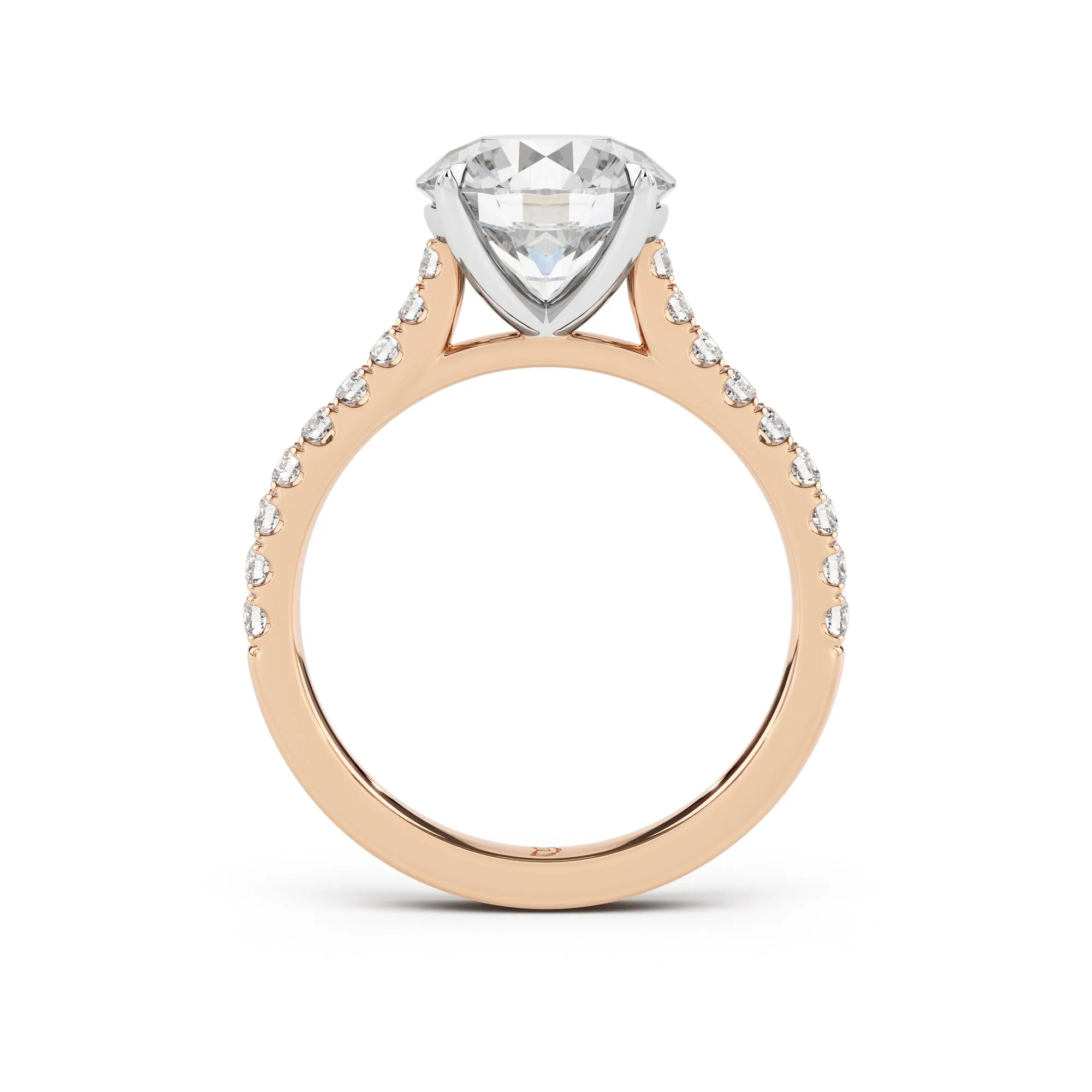 Embrace Engagement Ring with Diamond Band