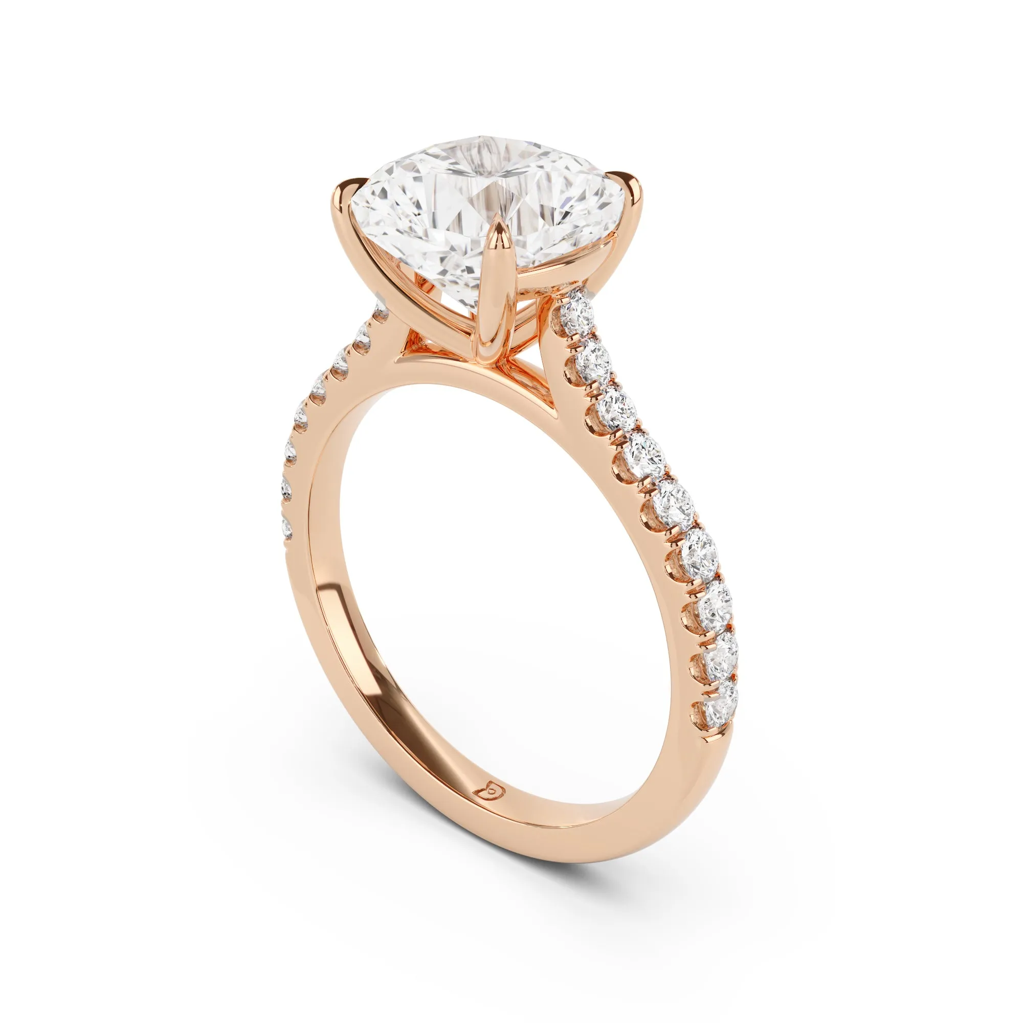 Embrace Engagement Ring with Diamond Band