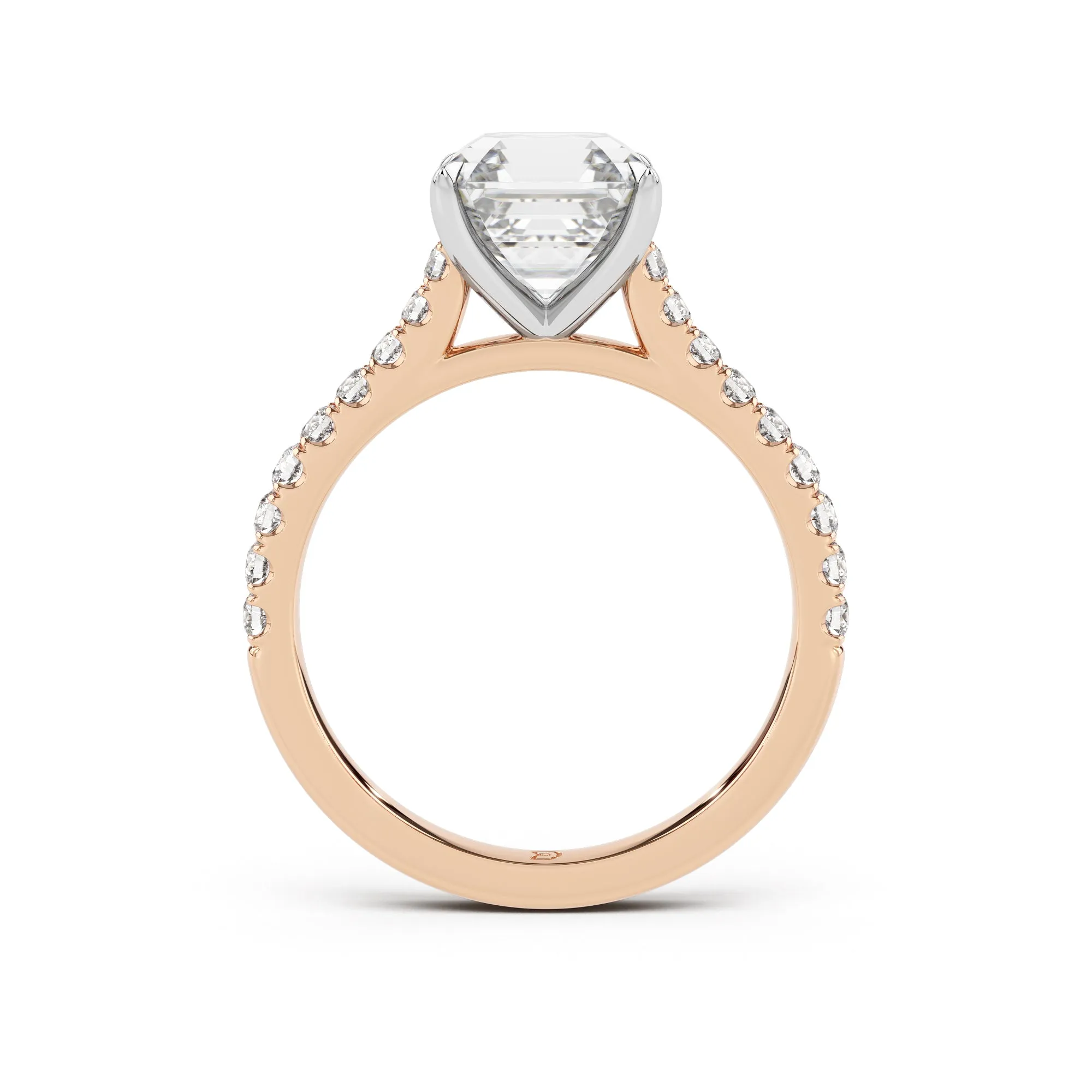 Embrace Engagement Ring with Diamond Band