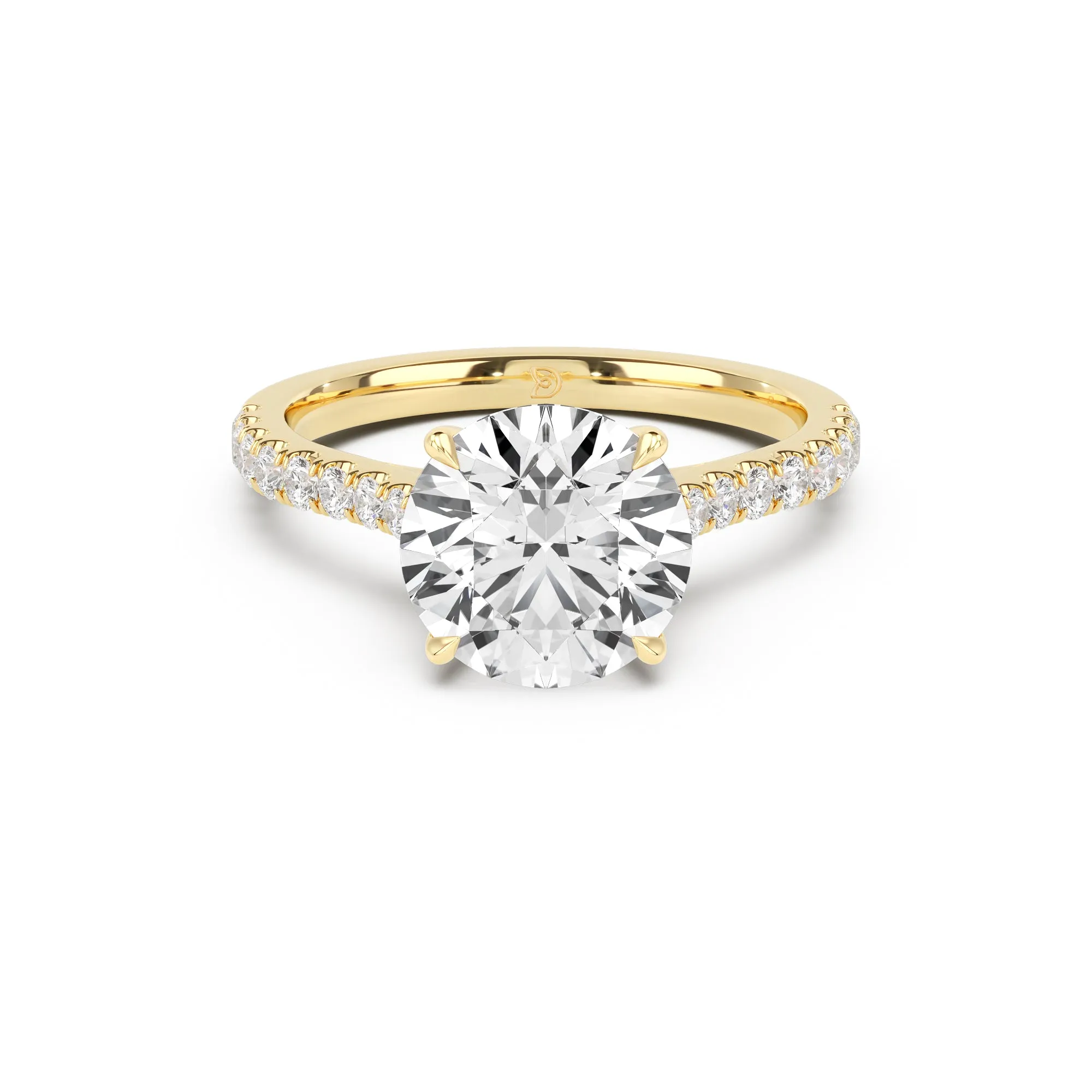 Embrace Engagement Ring with Diamond Band