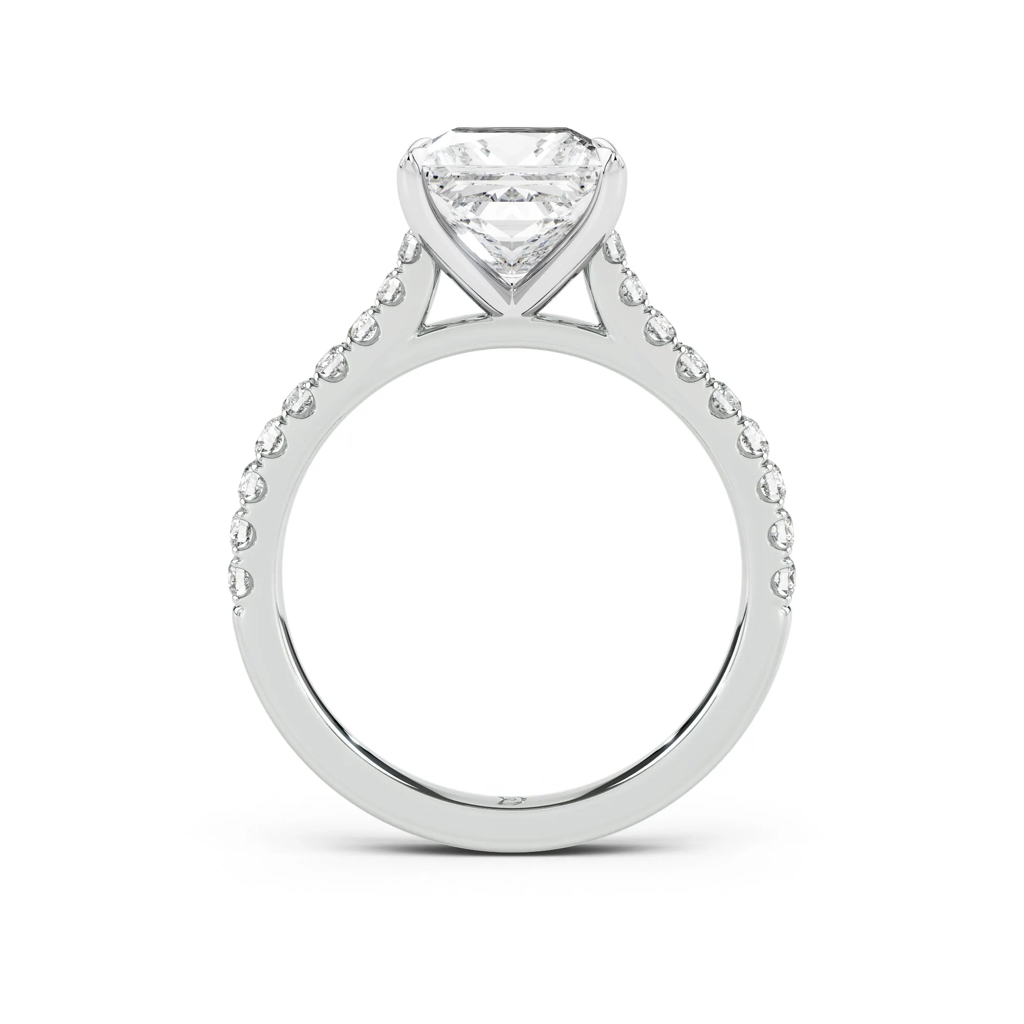 Embrace Engagement Ring with Diamond Band