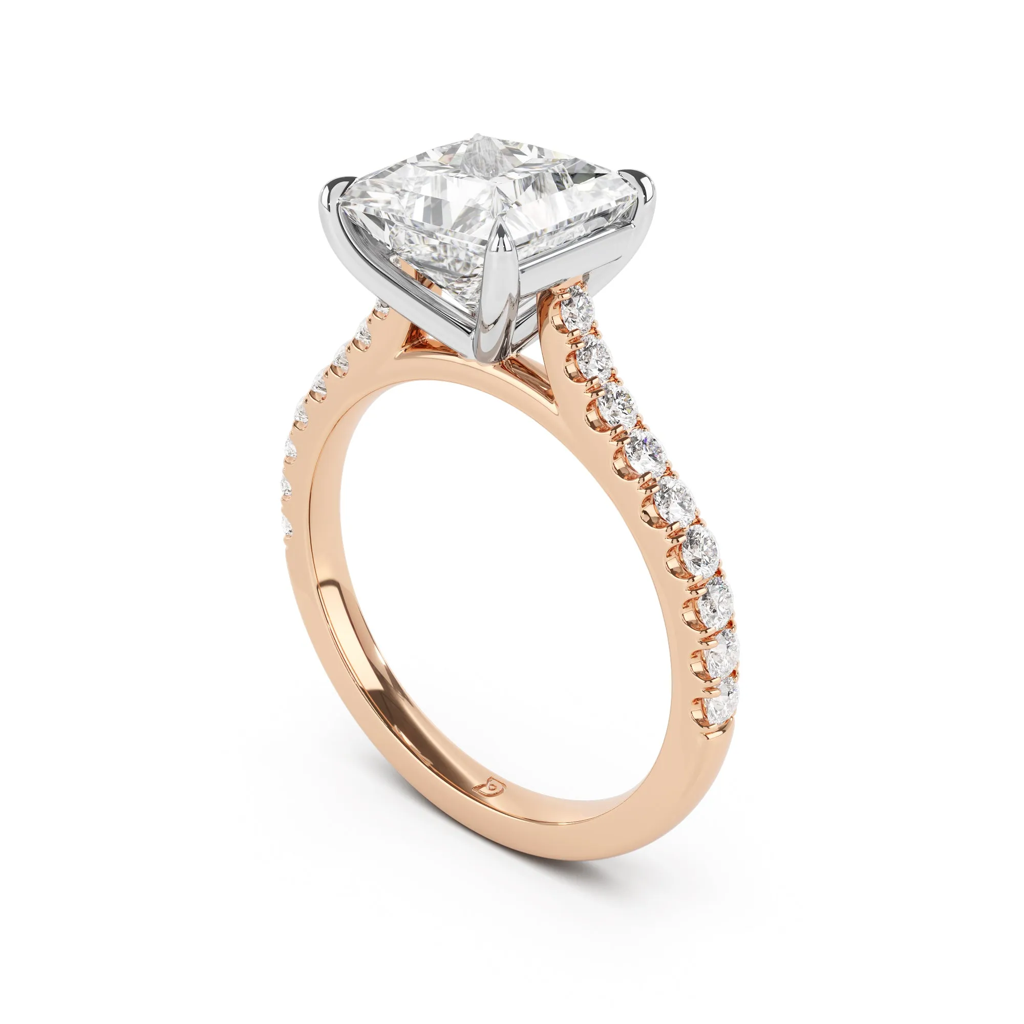 Embrace Engagement Ring with Diamond Band