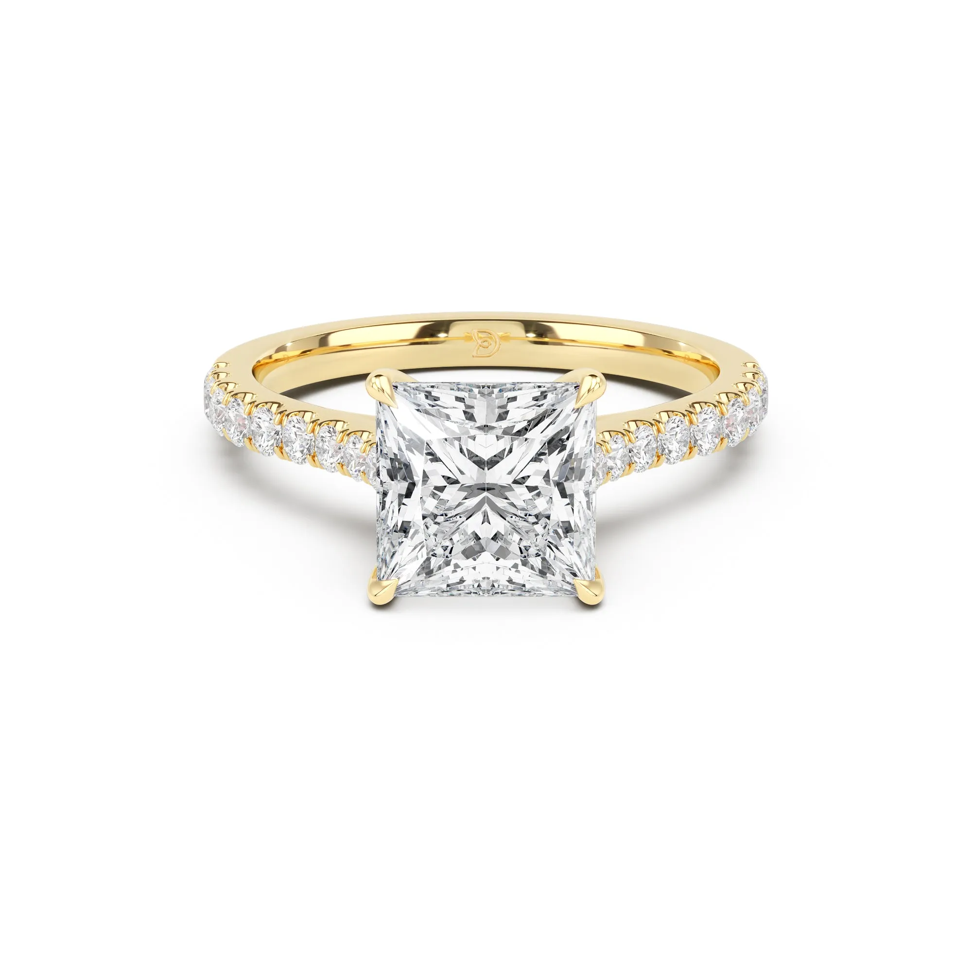 Embrace Engagement Ring with Diamond Band