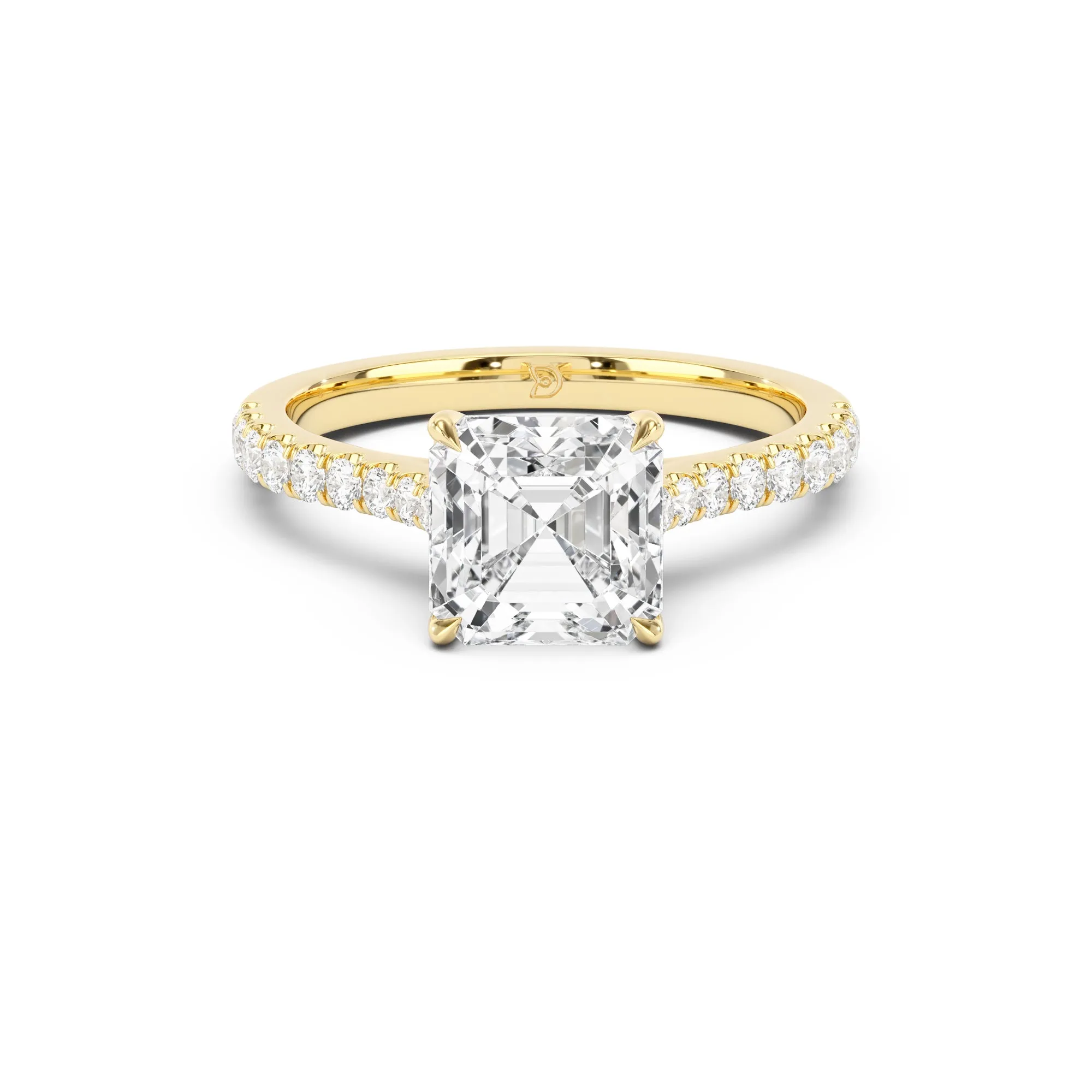 Embrace Engagement Ring with Diamond Band