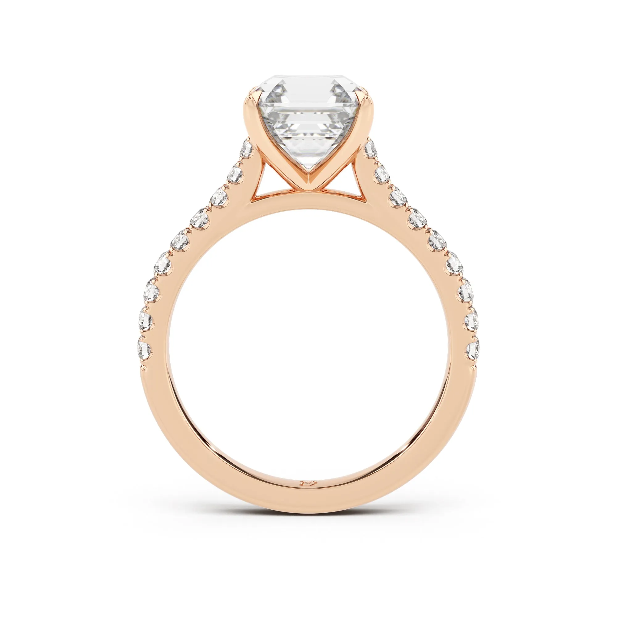 Embrace Engagement Ring with Diamond Band