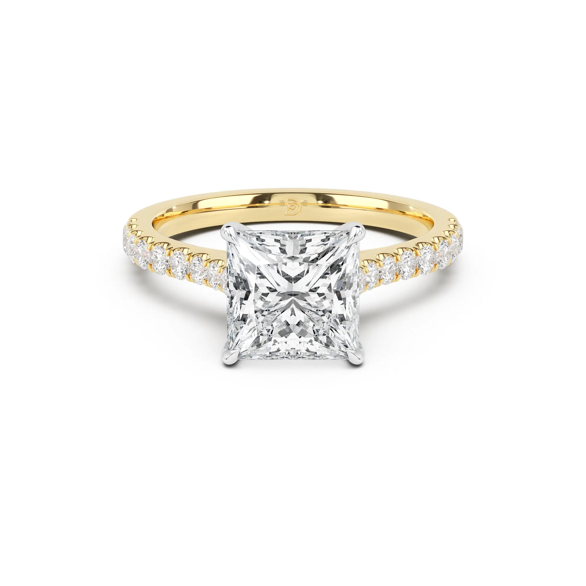 Embrace Engagement Ring with Diamond Band
