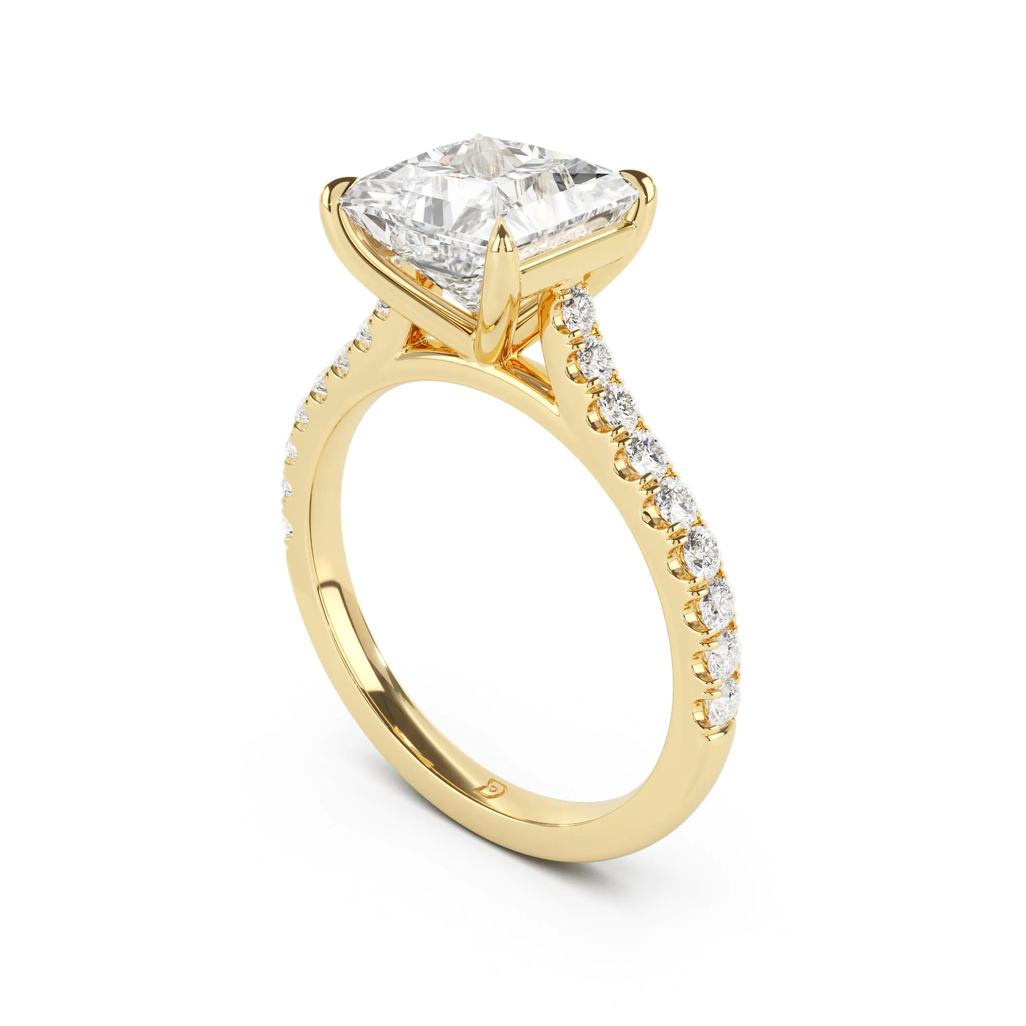 Embrace Engagement Ring with Diamond Band